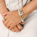 Gold Filled Bangle w/ Three Jade Beads Size 7.5 12g