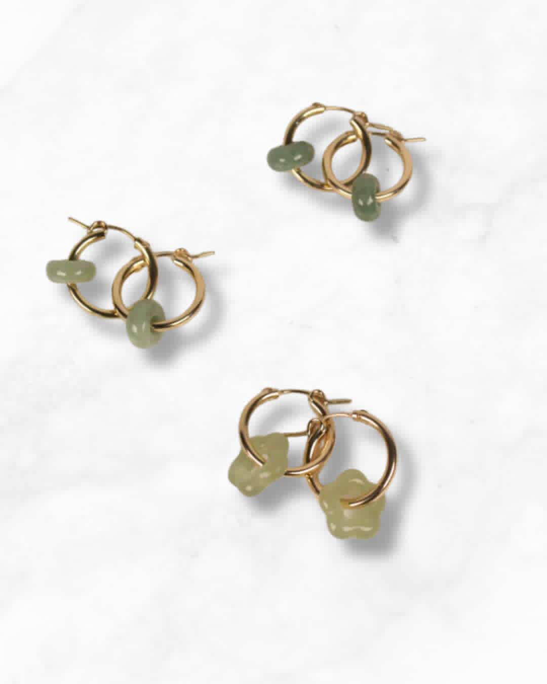 Grounded Glow Jade Hoop Earrings