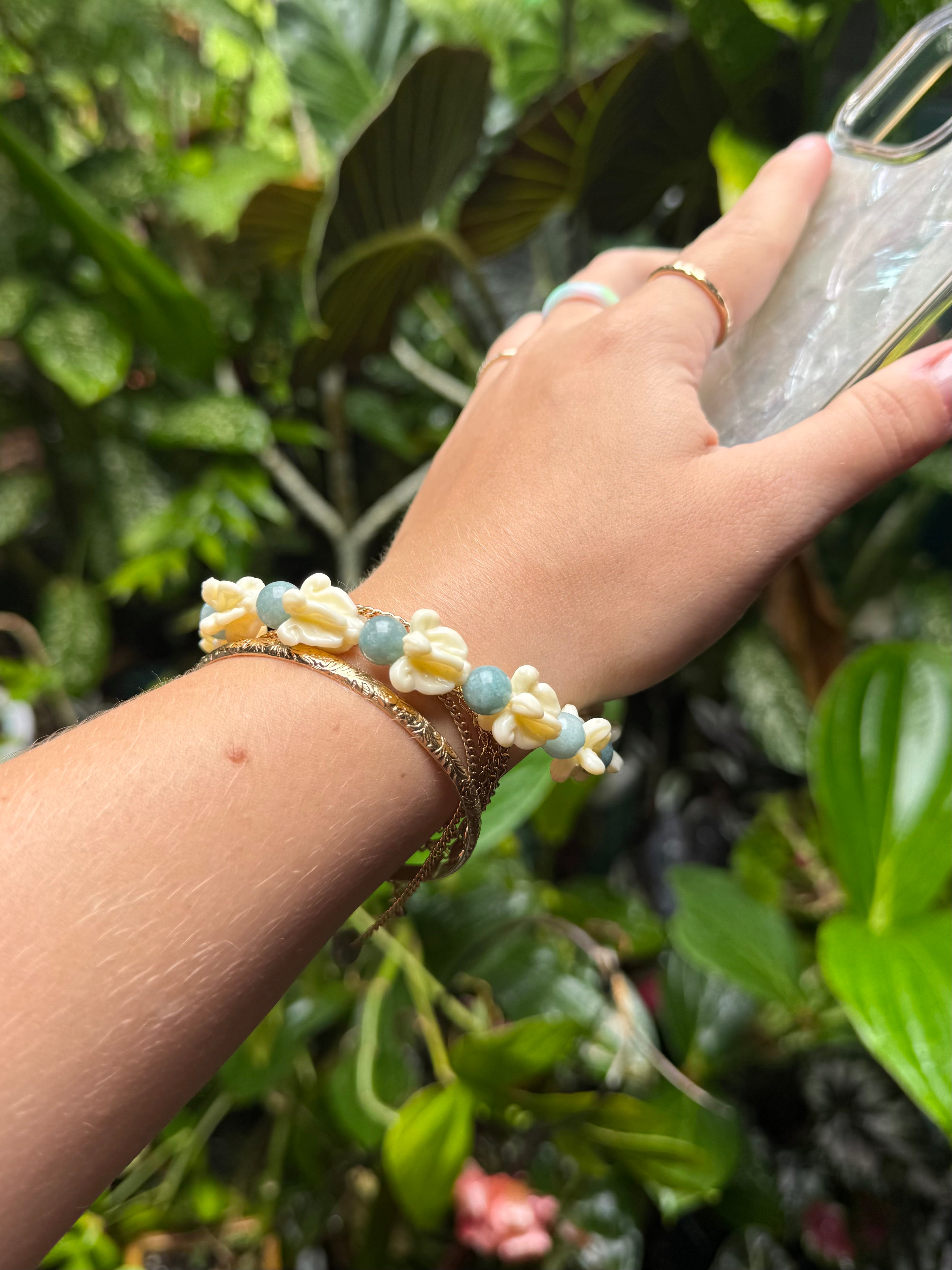Beaded Lei Phone Wristlets