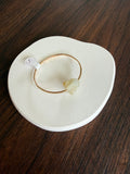 Gold Filled Baby Bangle w/ Jade Crown Flower Size 5 14g