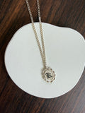 Sterling Silver Old English K Necklace 18"