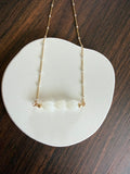 Gold Filled Triple Pikake Necklace 18"